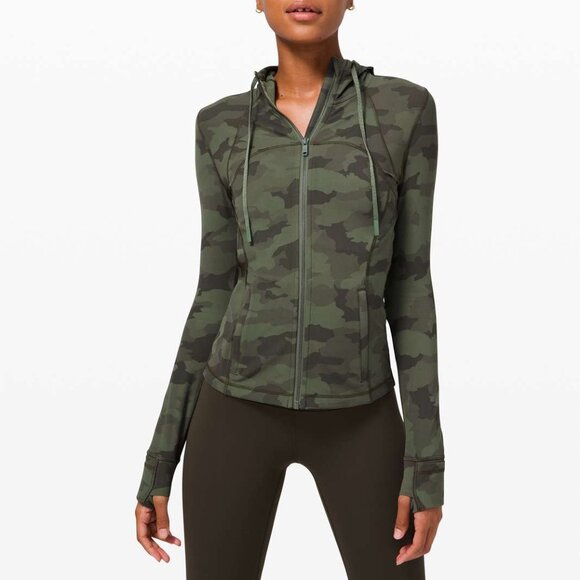 Lululemon Hooded Define Jacket Nulu Heritage 365 Camo Green Twill Multi, size 8 - Picture 9 of 10